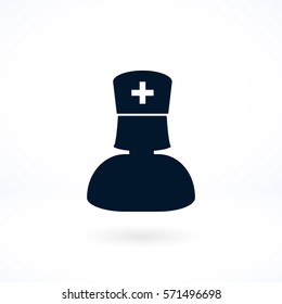 nurse icon vector, flat design best vector icon