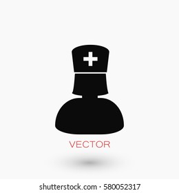 nurse icon vector, flat design best vector icon