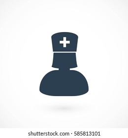 nurse icon vector, flat design best vector icon