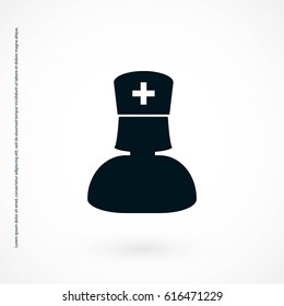 nurse icon vector, flat design best vector icon