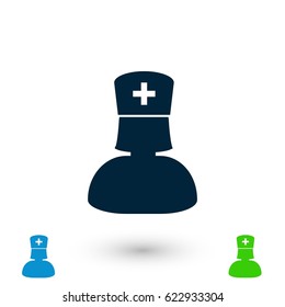 nurse icon vector, flat design best vector icon
