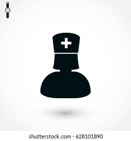 nurse icon vector, flat design best vector icon