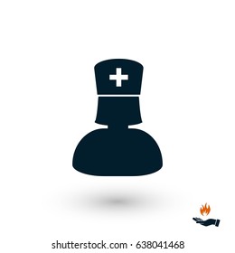 nurse icon vector, flat design best vector icon