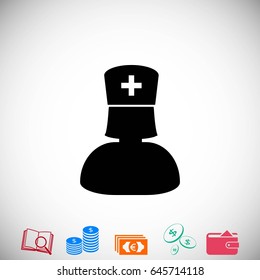 nurse icon vector, flat design best vector icon
