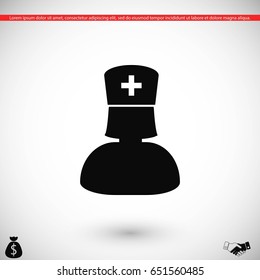 nurse icon vector, flat design best vector icon