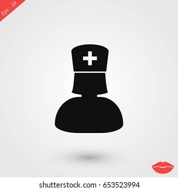 nurse icon vector, flat design best vector icon