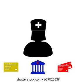 nurse icon vector, flat design best vector icon