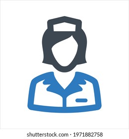 Nurse icon, vector and glyph