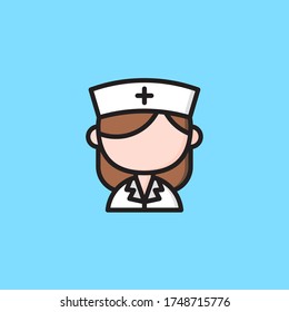 nurse icon vector graphic for any business