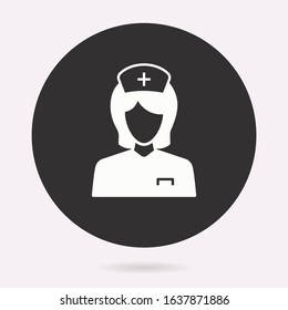 Nurse icon. Vector illustration isolated. Simple pictogram for graphic and web design.