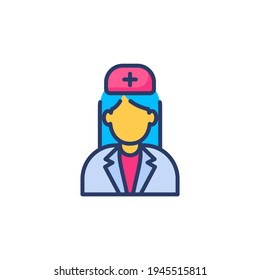 Nurse icon in vector. Logotype