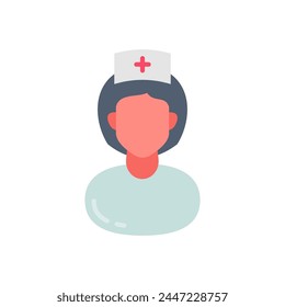 Nurse icon in vector. Logotype
