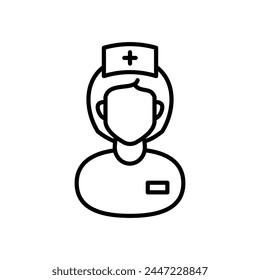 Nurse icon in vector. Logotype
