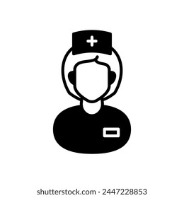 Nurse icon in vector. Logotype
