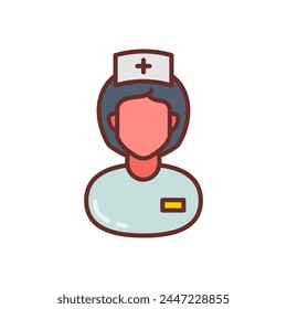 Nurse icon in vector. Logotype
