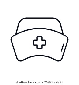 Nurse icon with white background vector stock illustration