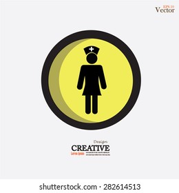 nurse icon.nurse.vector illustration.