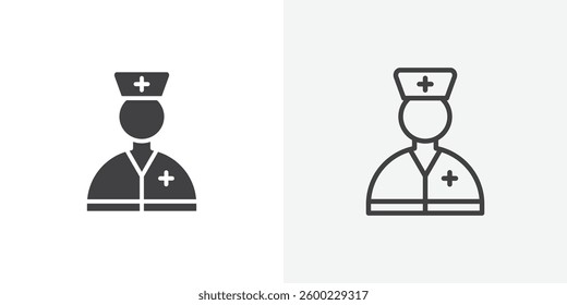 nurse icons design. vector icons for ui designs