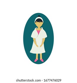 Nurse illustration flat concept vector design
