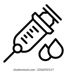 Nurse injection icon outline vector. Help service. Medic care
