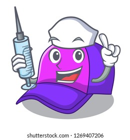 Nurse isolated cap in the a mascot