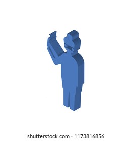 Nurse isometric left top view 3D icon
