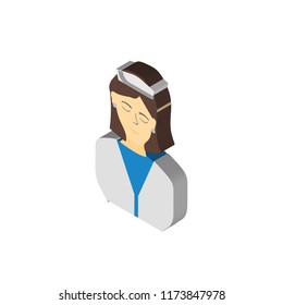 Nurse isometric left top view 3D icon