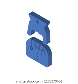 Nurse isometric left top view 3D icon