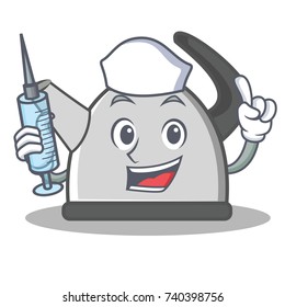 Nurse kettle character cartoon style