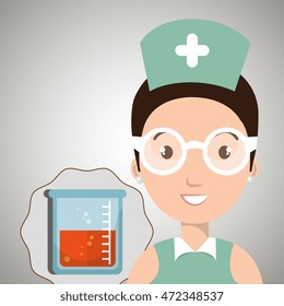 nurse laboratory chemistry vector illustration graphic eps 10