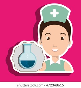 nurse laboratory chemistry vector illustration graphic eps 10