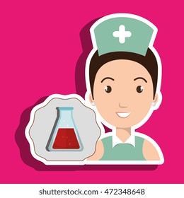 nurse laboratory chemistry vector illustration graphic eps 10
