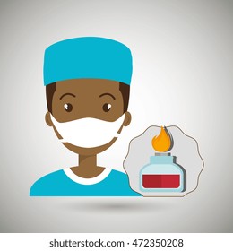 nurse laboratory chemistry vector illustration graphic eps 10