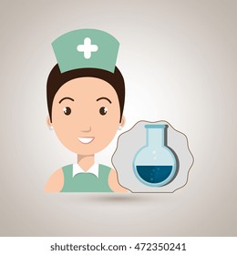 nurse laboratory chemistry vector illustration graphic eps 10