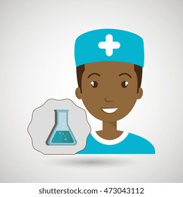nurse laboratory chemistry vector illustration graphic eps 10