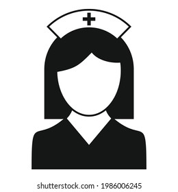 Nurse lady icon. Simple illustration of Nurse lady vector icon for web design isolated on white background