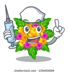 Nurse lantana flowers stick on cartoon stem