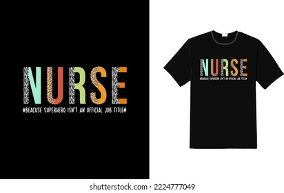 Nurse leopard Design, Wife Mom Nurse leopard t-Shirt design, Typography T-Shirt Design