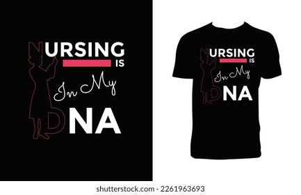 Nurse Lettering T Shirt Design. 