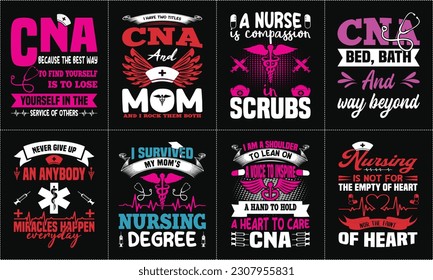 Nurse lettering typographic quotes t shirt design bundle, Nurse Custom Graphic T-shirt Design Template - Print 05 svg