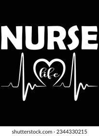 Nurse life EPS file for cutting machine. You can edit and print this vector art with EPS editor.