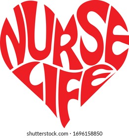 Nurse Life - Heart - Nurse Vector - Nurse Heart Super Heroes