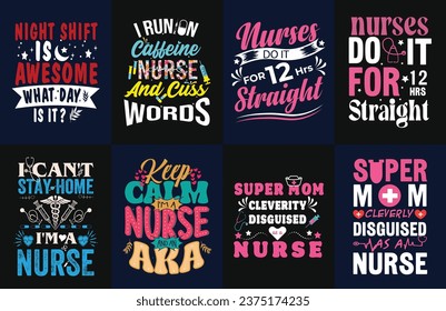 Nurse Life - Stylish Nursing T-Shirt Design for Healthcare Heroes and Frontline Warriors, Trendy T-Shirt Design Collection for Healthcare Heroes, for Apparel, Groovy T-Shirt, typography