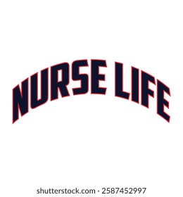 Nurse life typography pattern t-shirt