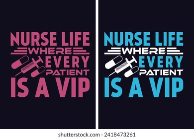 Nurse Life Where Every Patient Is A VIP, Nurse Life, Saving One Patient At A Time,  Life, Hospital nurse T-Shirt, Doctor student shirt model, Half Leopard Nurse, Unique Profession-Themed Design