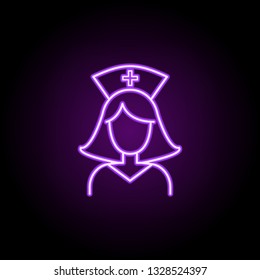 nurse line icon. Elements of Medicine in neon style icons. Simple icon for websites, web design, mobile app, info graphics