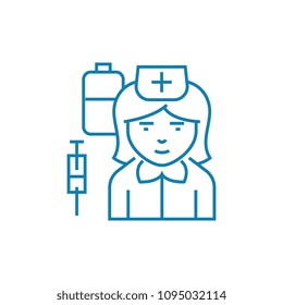 Nurse linear icon concept. Nurse line vector sign, symbol, illustration.