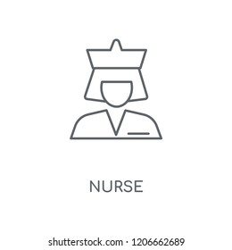 Nurse linear icon. Nurse concept stroke symbol design. Thin graphic elements vector illustration, outline pattern on a white background, eps 10.