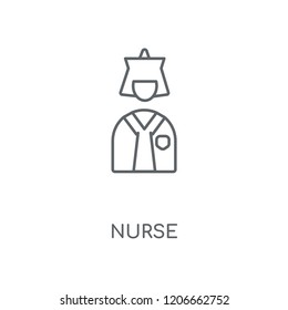 Nurse linear icon. Nurse concept stroke symbol design. Thin graphic elements vector illustration, outline pattern on a white background, eps 10.