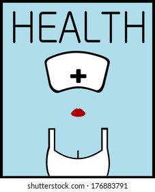 nurse with lipstick